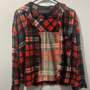 Large Polly and Esther plaid button down
